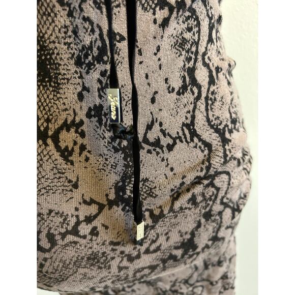 90s Halter Dress GUESS Animal Print Snakeskin Lace Up Sexy Bodycon Vintage Y2K S - Picture 6 of 12